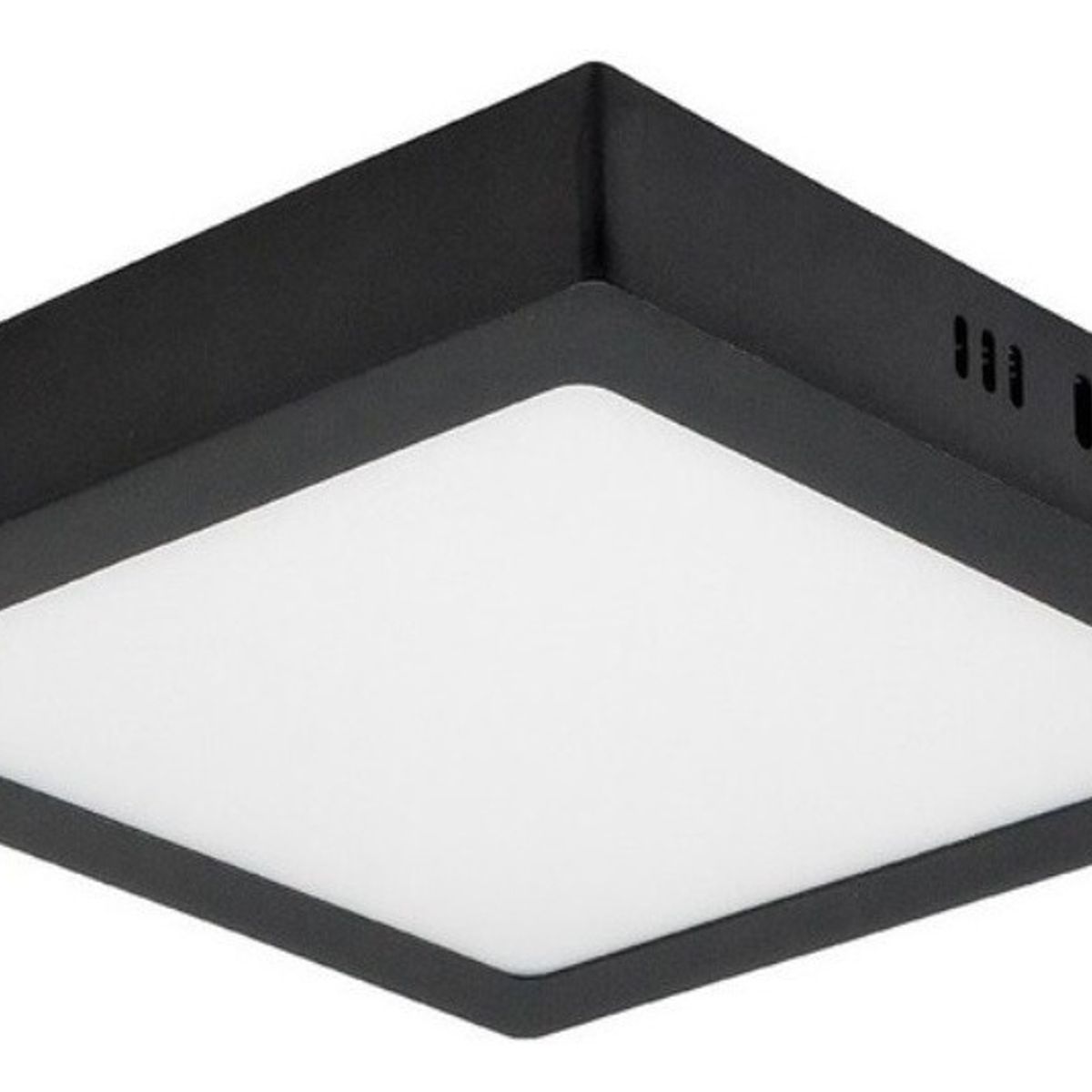 GENERICO - Foco Led Negro 18w Cuadrado Sobrepuesto 22x22cm Luz Fria 220