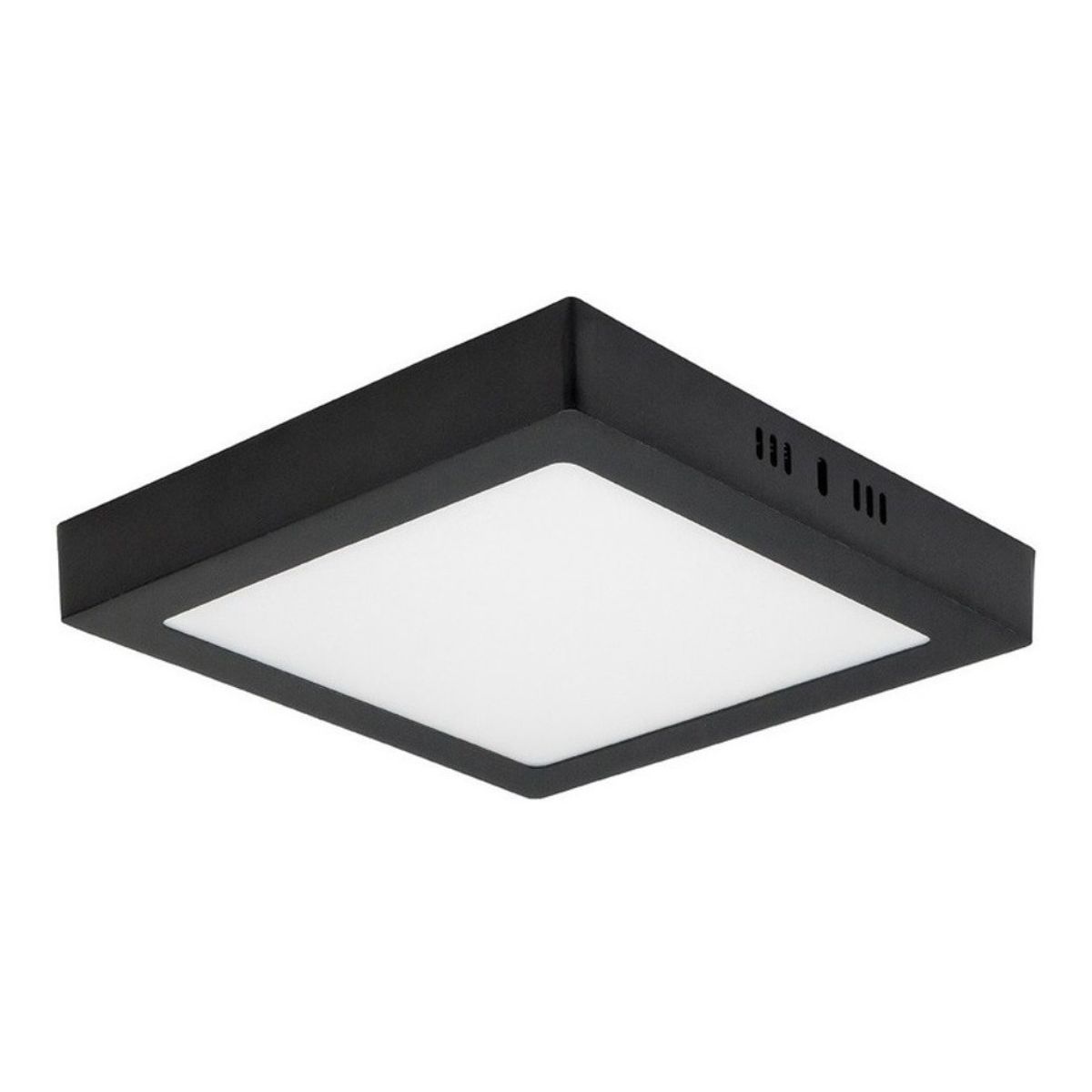 GENERICO - Foco Led Negro 18w Cuadrado Sobrepuesto 22x22cm Luz Fria 220