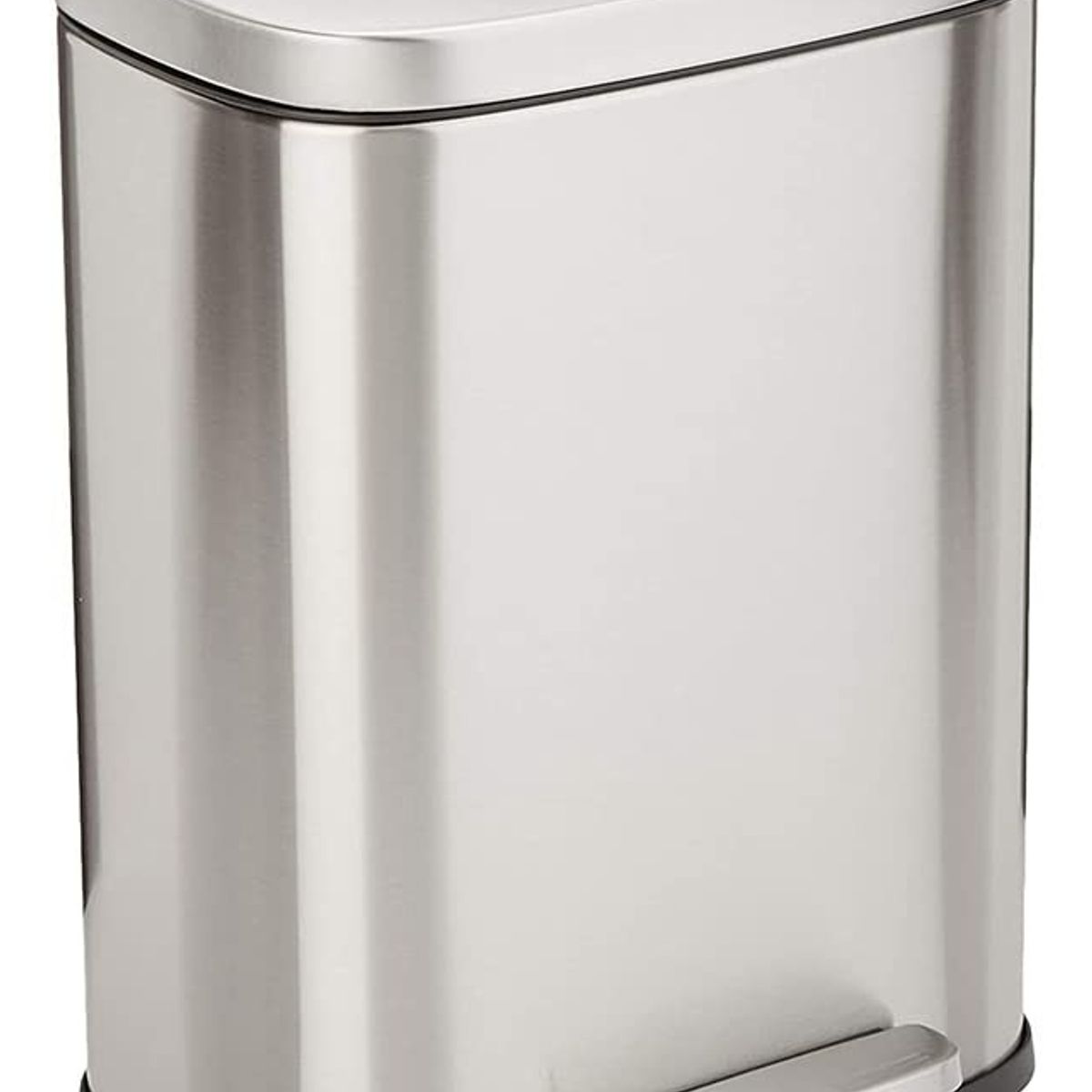 GENERICO - Basurero Acero Inoxidable Cierre Suave 15 Lts Pedal Color Plateado - 325016