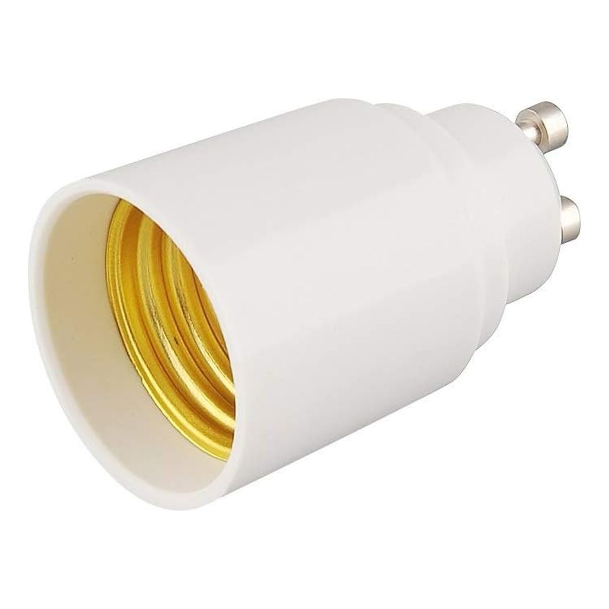GENERICO - Pack 10 Adaptador Soquete Para Ampolleta Base Gu10 A E27 Color Blanco - 003386