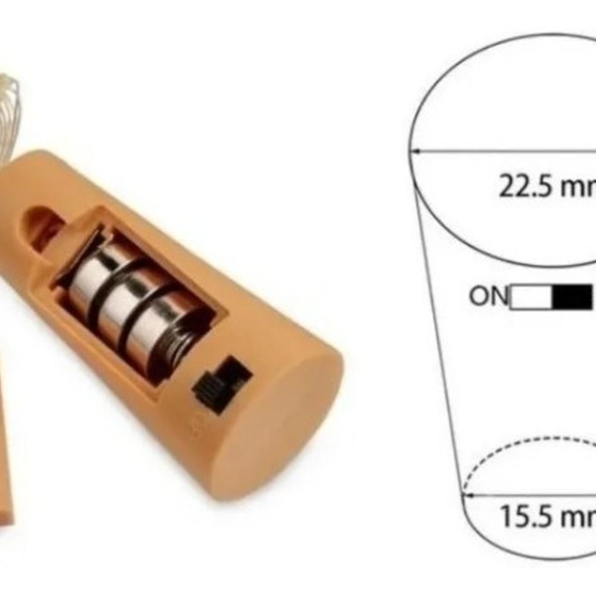 GENERICO - X2 Luces Corcho Hada Alambre Led Boda Deco Decoraciones Luces Blanco quente