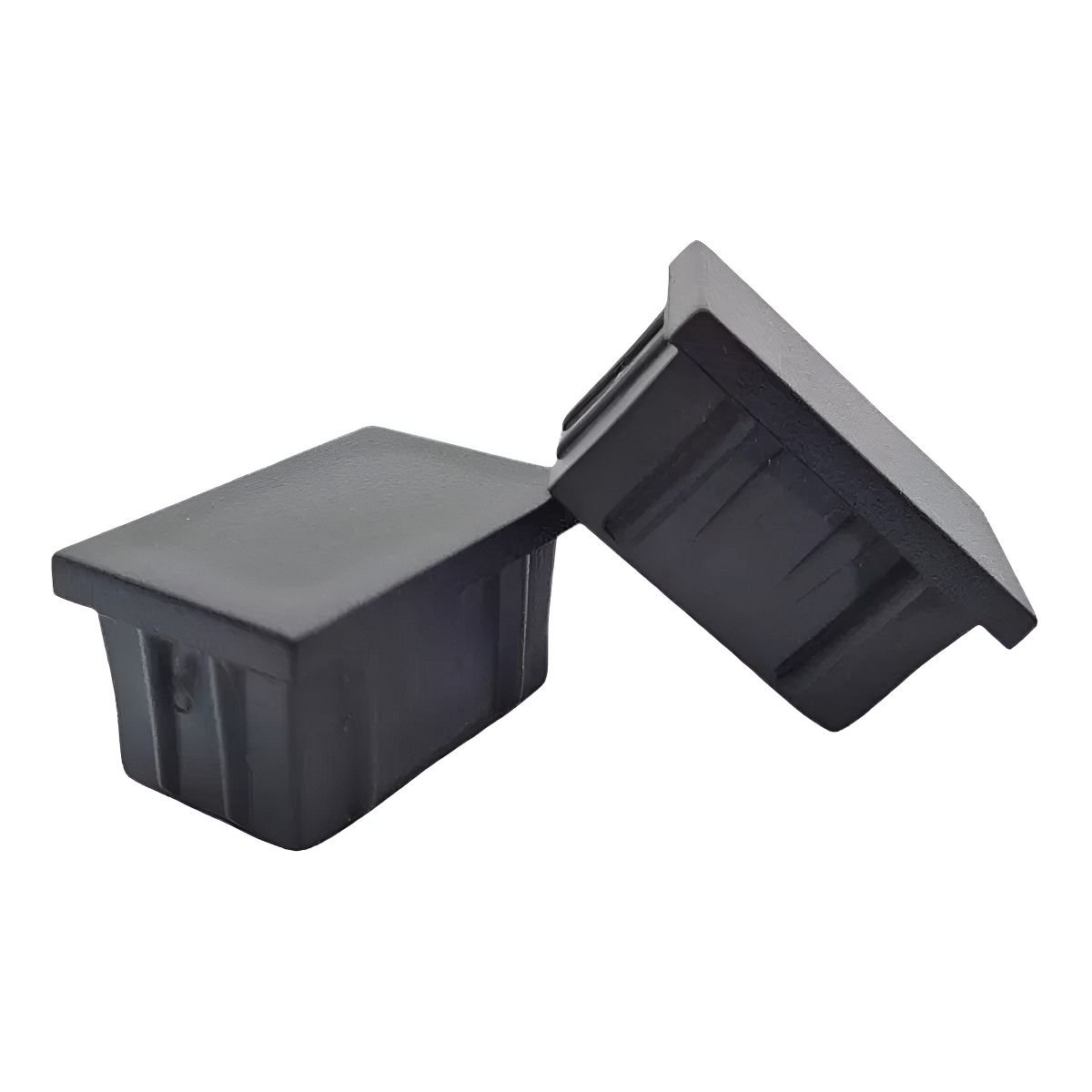 GENERICO - Pack 50 Tapa De Perfil 20x30mm Modelo Interior Ruedas Negro - 338070