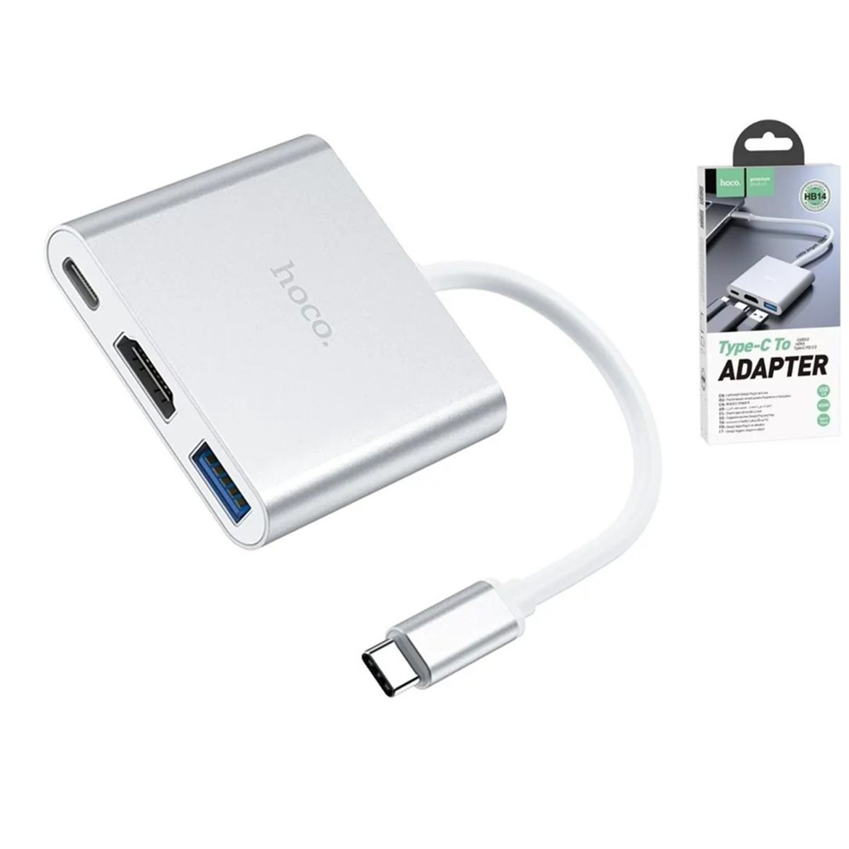 HOCO - ADAPTADOR USB C A USB 3.0 /HDMI/ TIPOC (PD) - HOCO HB14
