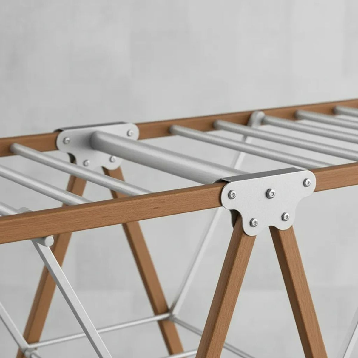 BLUE MOUNTAIN - Tendedero De Ropa De 2 Nivel Para Interiores Y Exteriores Madera