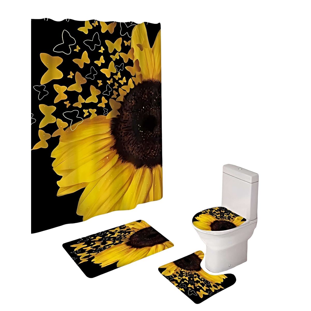 GENERICO - SET DE BAÑO COMPLETO MODELOS UNICOS 4 PIEZAS S05