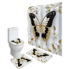 GENERICO - SET DE BAÑO COMPLETO MODELOS UNICOS 4 PIEZAS S16