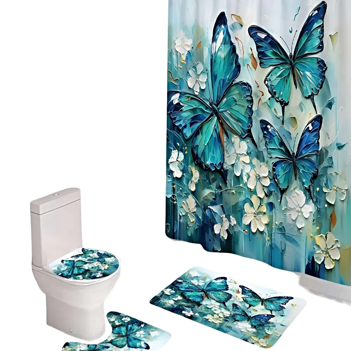 GENERICO - SET DE BAÑO COMPLETO MODELOS UNICOS 4 PIEZAS S17