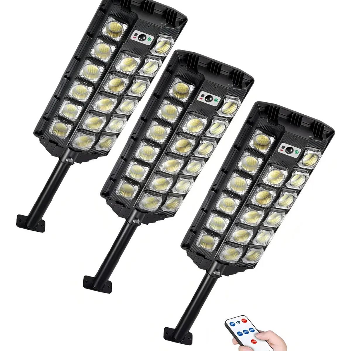 GENERICO - Pack X3 Focos Solares 1000w Potentes Foco Exterior Led