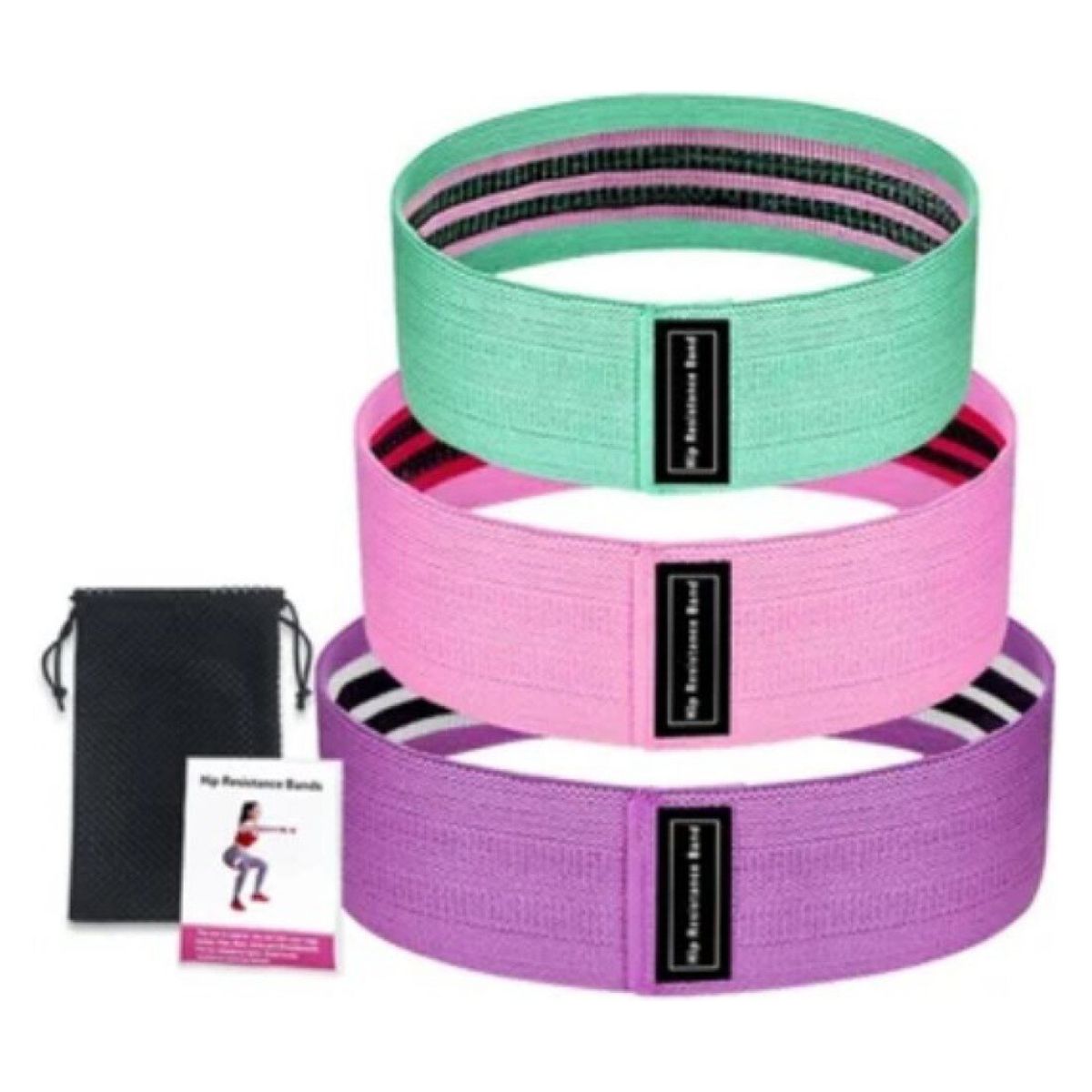 CHILE TENDENCIA - Pack Bandas Elásticas Resistencia Tela Glute Bands