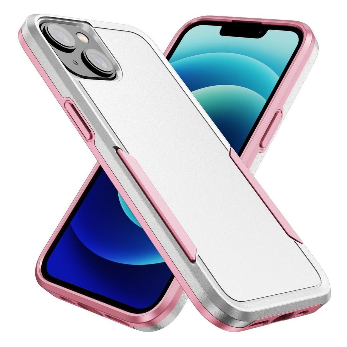 GENERICO - Carcasa para iPhone 14 Rugged Reforzada Antigolpes - Blanco