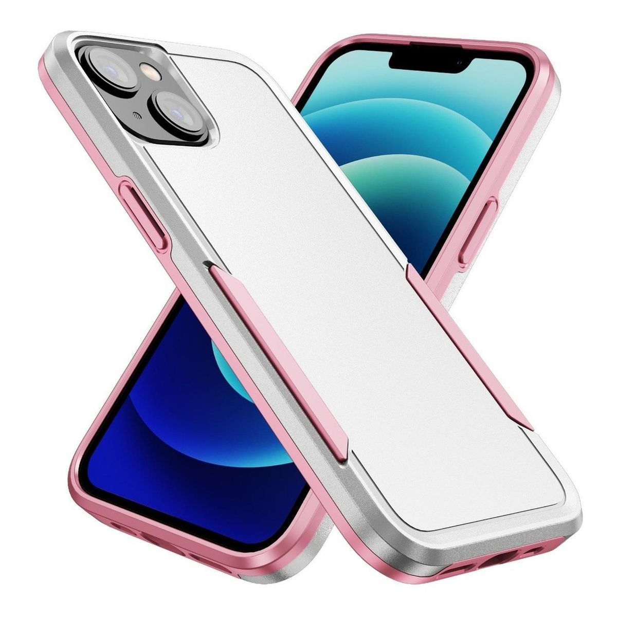 GENERICO - Carcasa para iPhone 14 Rugged Reforzada Antigolpes - Blanco