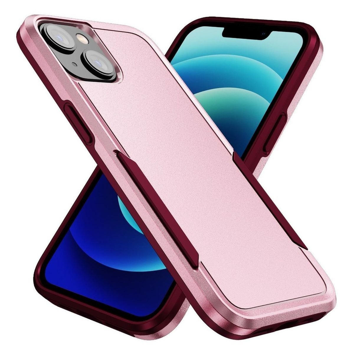 GENERICO - Carcasa para iPhone 14 Rugged Reforzada Antigolpes - Rosa