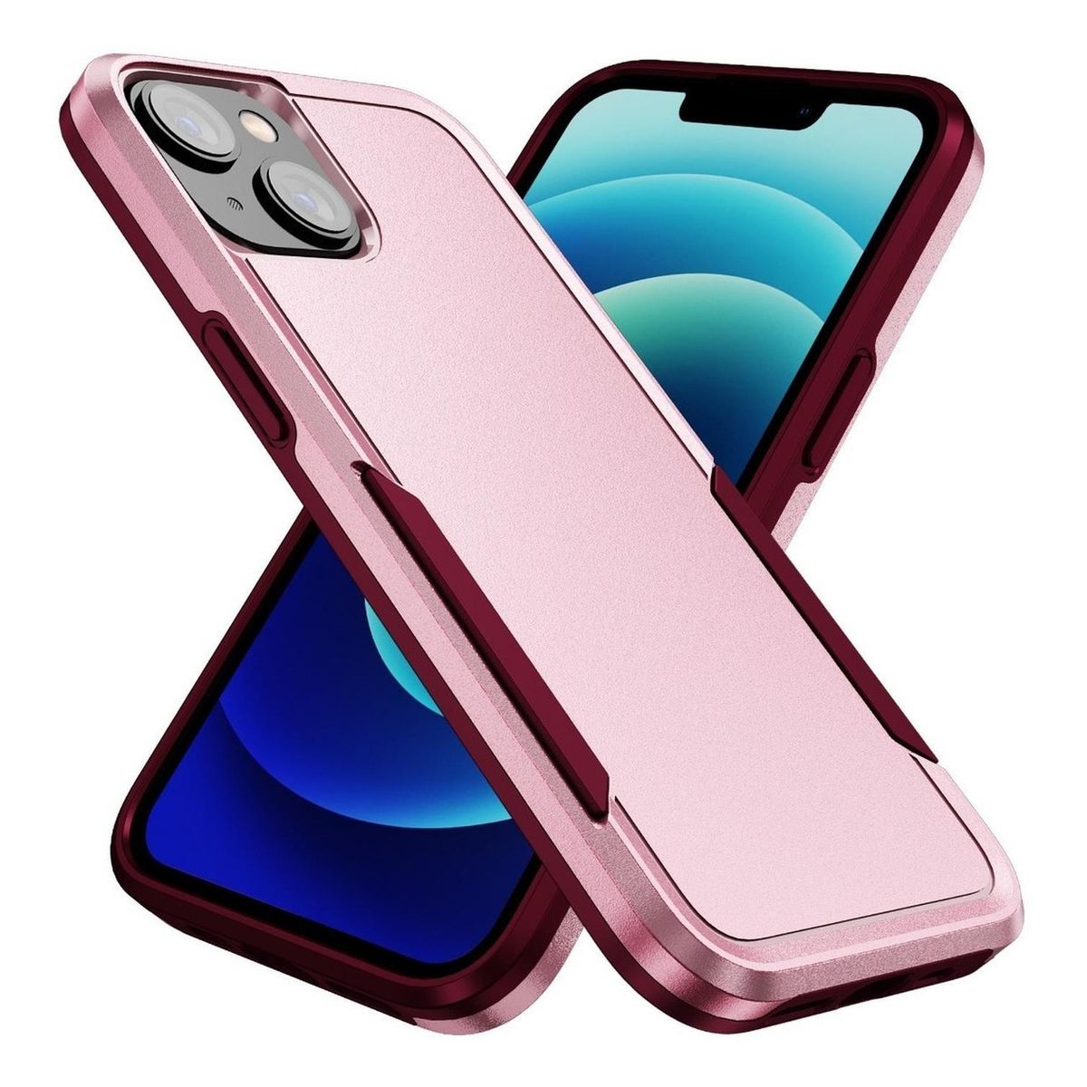GENERICO - Carcasa para iPhone 14 Rugged Reforzada Antigolpes - Rosa