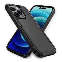 GENERICO - Carcasa Para iPhone 14 Pro Max Reforzada Rugged - Negro