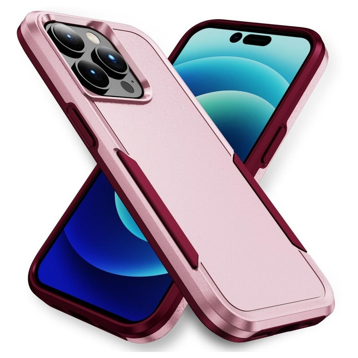 GENERICO - Carcasa Para iPhone 14 Pro Max Reforzada Rugged - Rosa