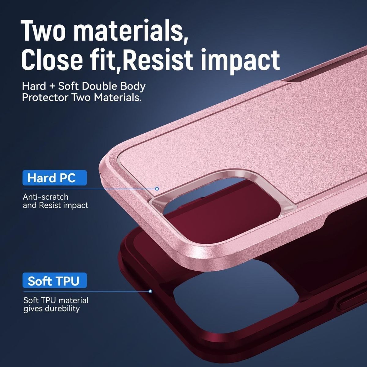 GENERICO - Carcasa Para iPhone 14 Pro Max Reforzada Rugged - Rosa