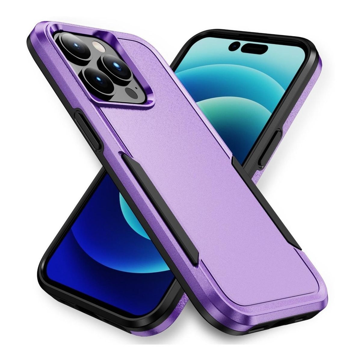 GENERICO - Carcasa Para iPhone 14 Pro Max Reforzada Rugged - Lila