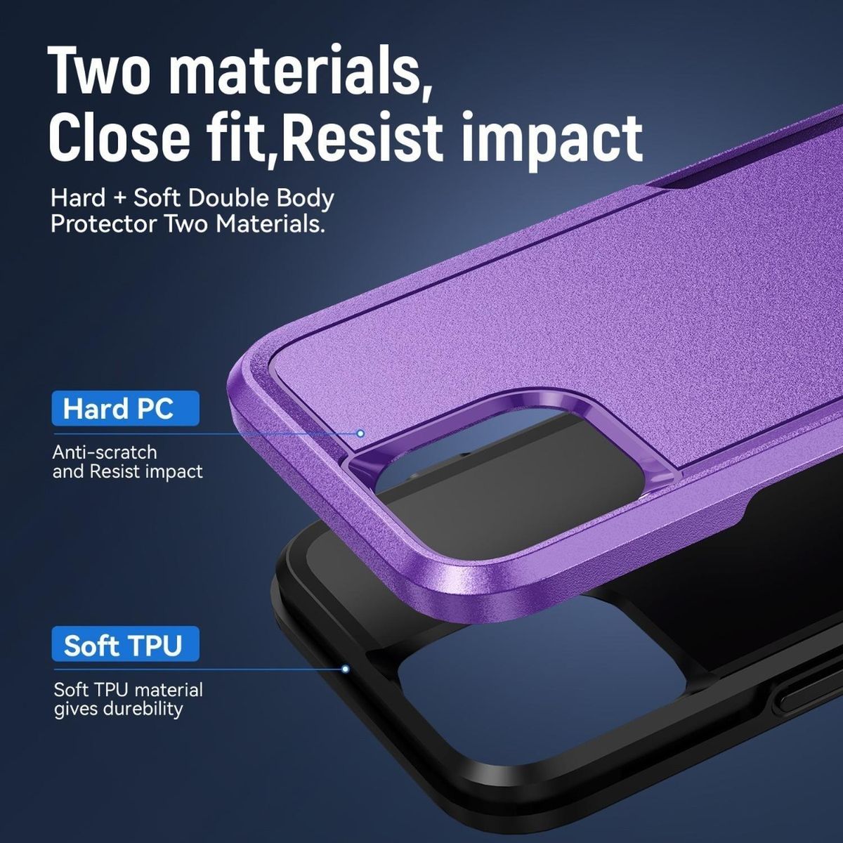 GENERICO - Carcasa Para iPhone 14 Pro Max Reforzada Rugged - Lila