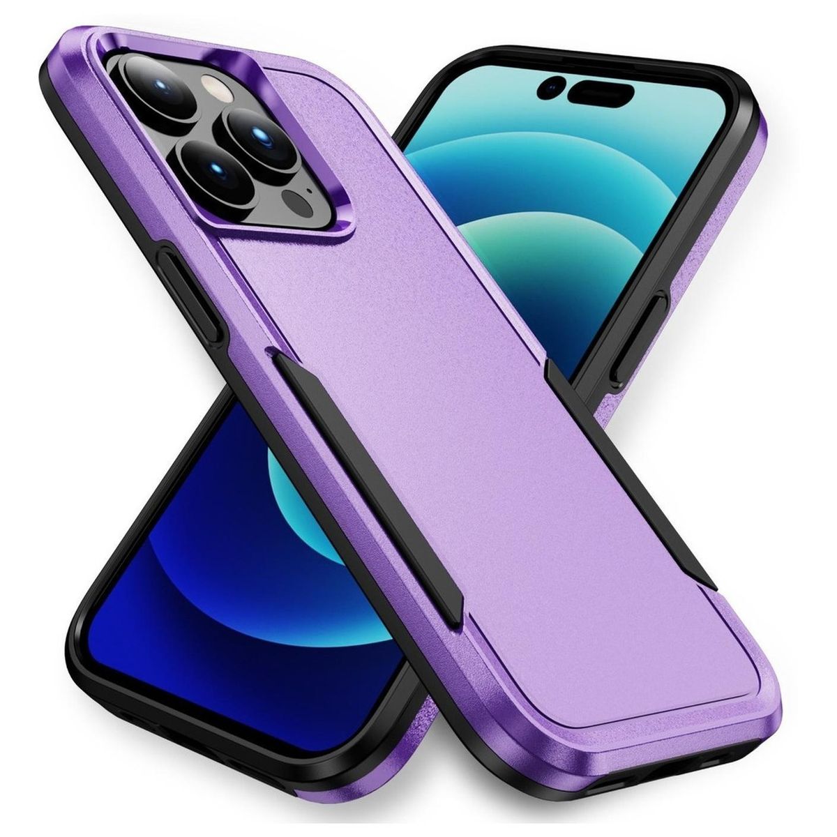 GENERICO - Carcasa para iPhone 14 Pro Rugged Reforzada Antigolpes - Lila