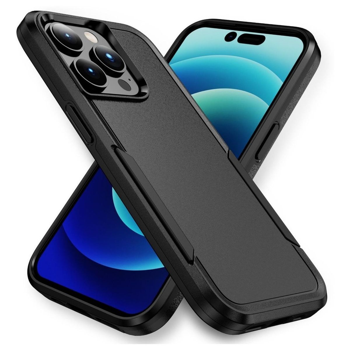 GENERICO - Carcasa para iPhone 14 Pro Rugged Reforzada Antigolpes - Negro