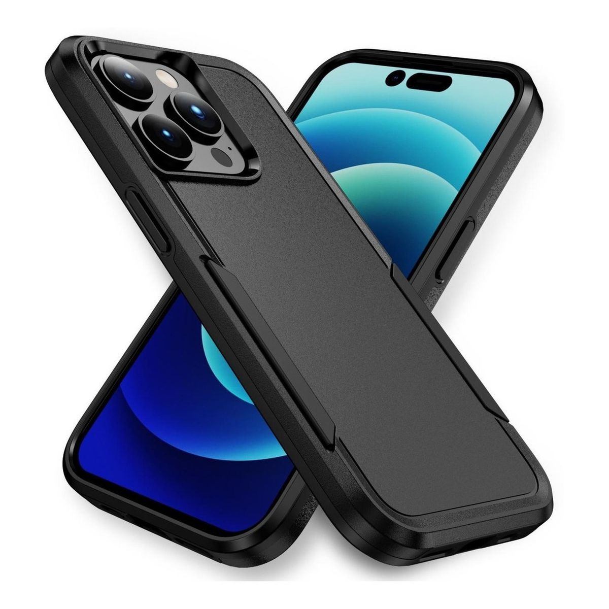 GENERICO - Carcasa para iPhone 14 Pro Rugged Reforzada Antigolpes - Negro