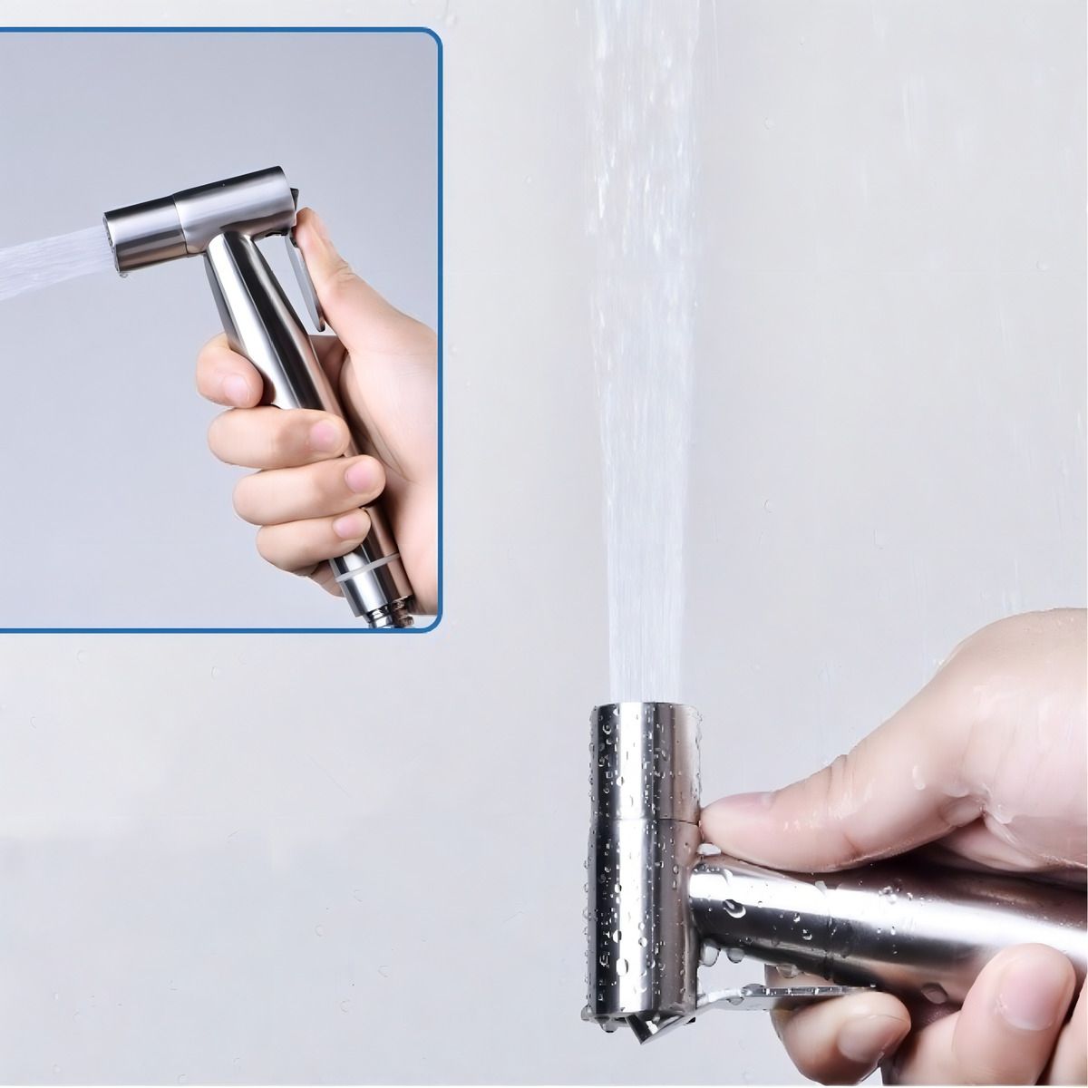 GENERICO - Completo Ducha Bidet Arabe Wc Inodoro Acero Inoxidable Kit
