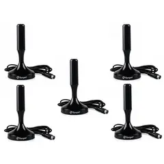 TARGET - Pack 5 Antenas Tv Hd Hdtv Magnética Tt-adp6 8 Dbi Negro