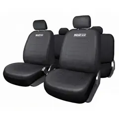 SPARCO - Fundas Cubre Asiento PVC Negro SPS404PVCBK