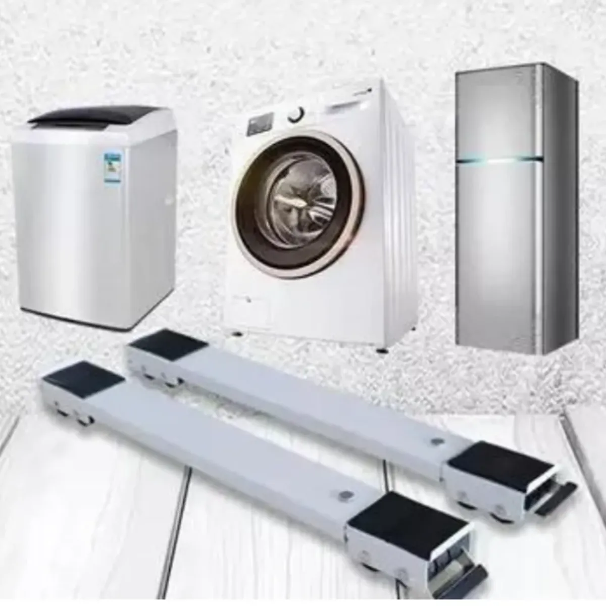 GENERICO - Soporte Para Lavadora Secadora Refrigerador Ajustable Ruedas