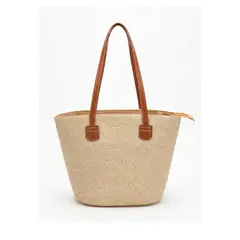 KIBOU - Cartera Bolso Tejido Playa Verano Mujer Isidora