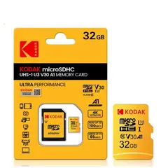 KODAK - Tarjeta de Memoria Micro SD 32 GB Clase 10 V30 para Camara,Telefono, PC