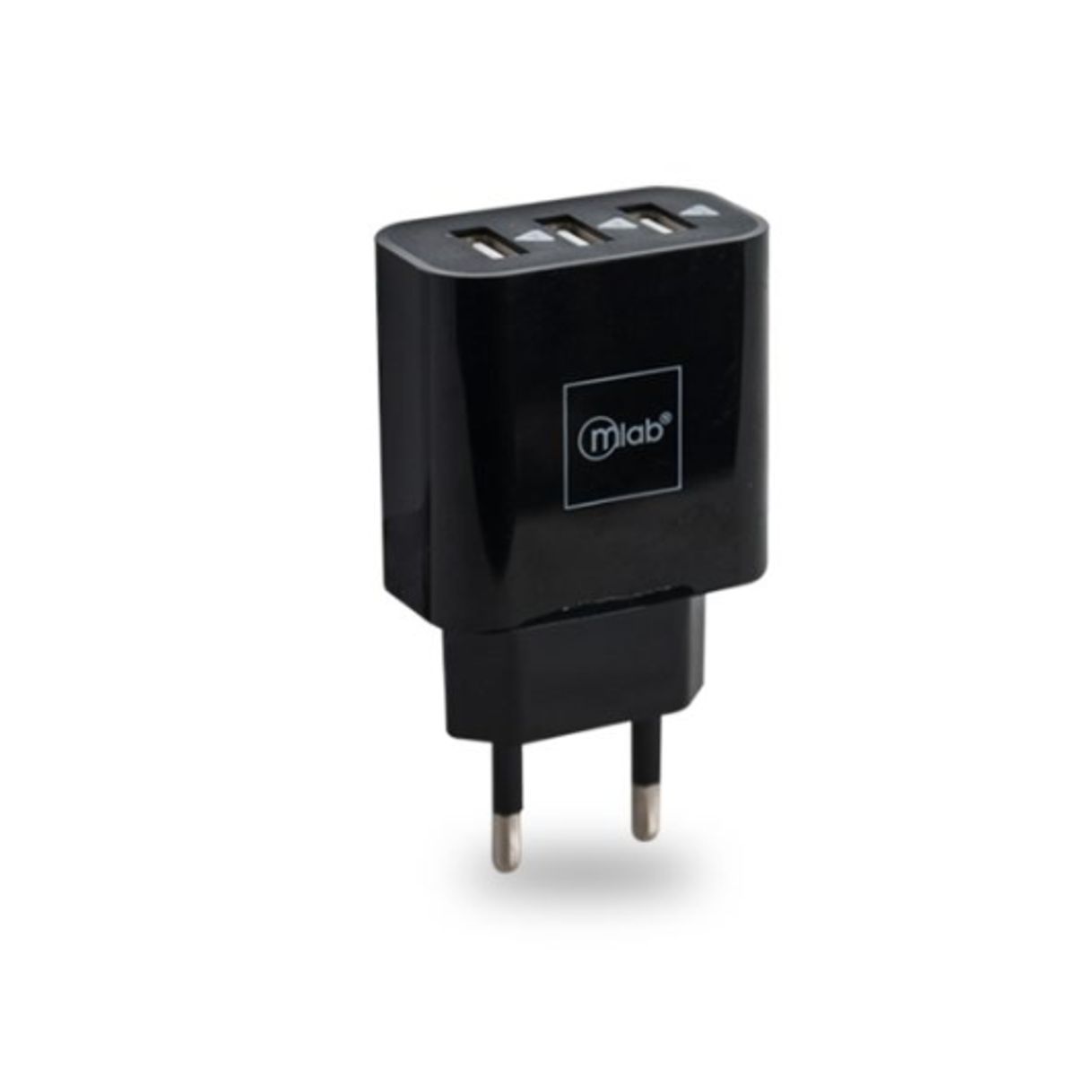 MLAB - Cargador De Pared 3 Usb Kit 2 En 1 Con Cable Tipo C Mlab Certificado Negro