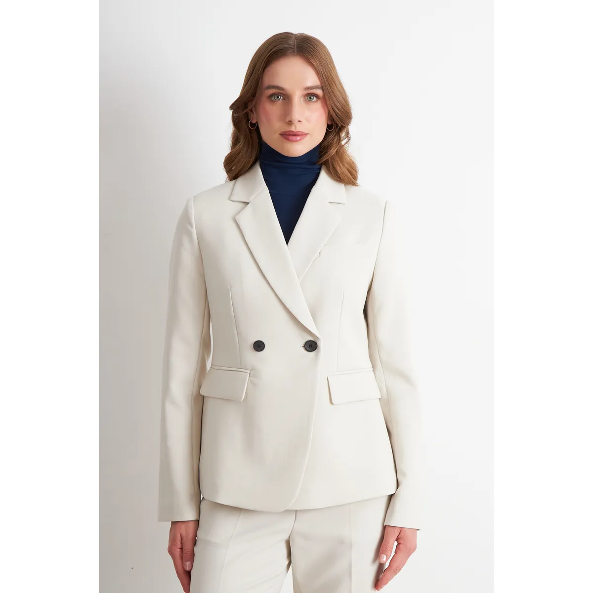 NICOPOLY - Blazer  Dos Botones Blanco	 Nicopoly