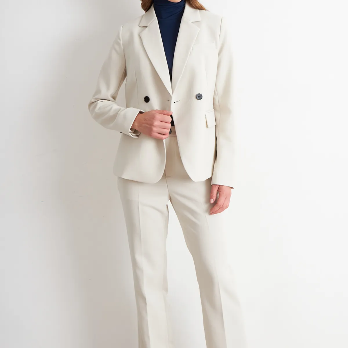 NICOPOLY - Blazer  Dos Botones Blanco	 Nicopoly