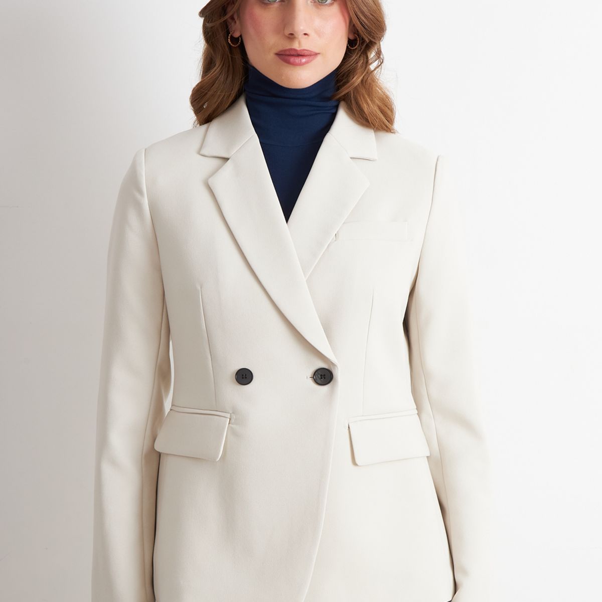 NICOPOLY - Blazer  Dos Botones Blanco	 Nicopoly