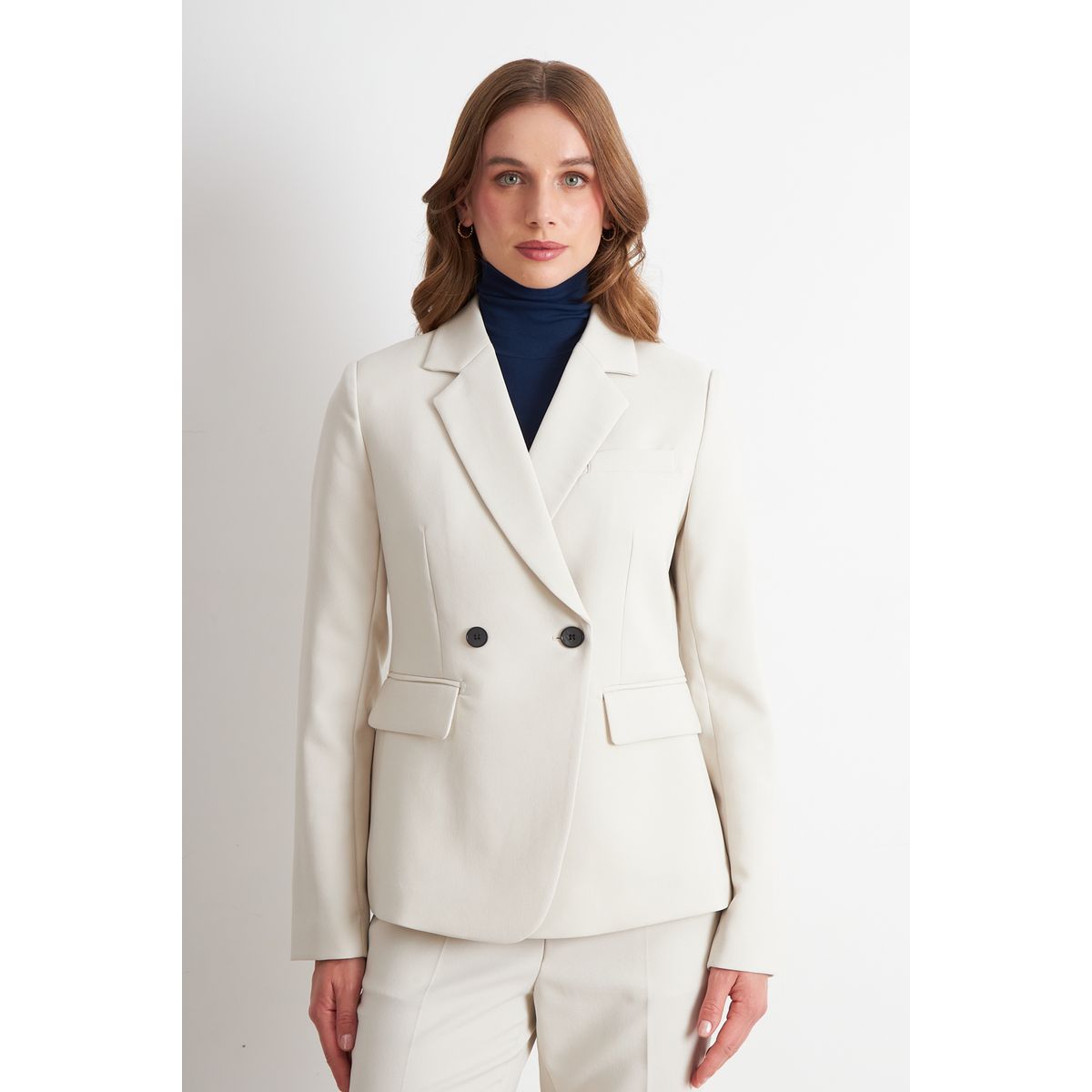 NICOPOLY - Blazer  Dos Botones Blanco	 Nicopoly