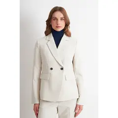 NICOPOLY - Blazer Sastrero Dos Botones Blanco