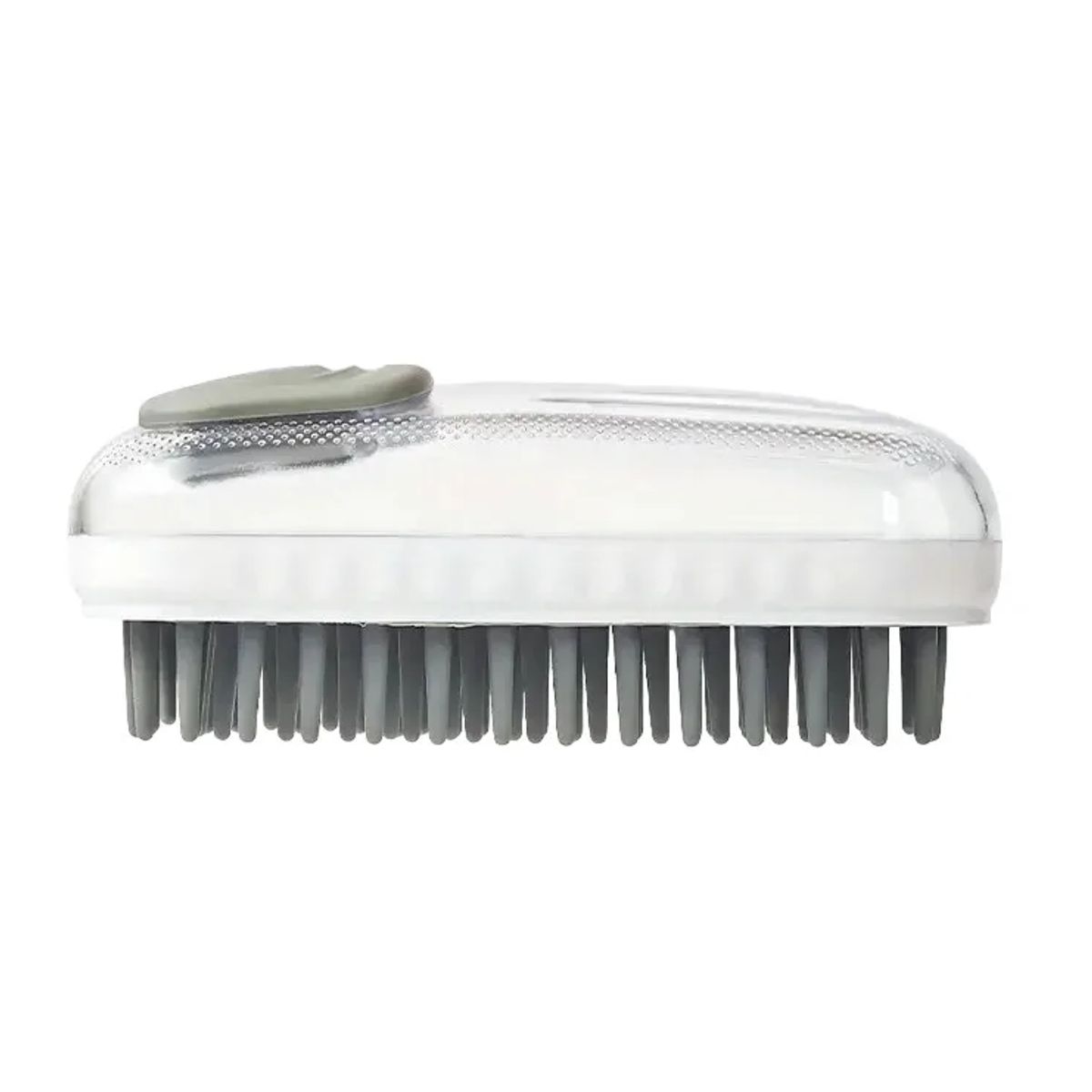 GENERICO - Cepillo De Baño Perro Gato Silicona Con Dispensador Champú Blanco