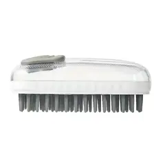 GENERICO - Cepillo De Baño Perro Gato Silicona Con Dispensador Champú Blanco
