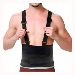 GENERICO - Faja lumbar para trabajos de fuerza y cargas pesadas talla XL