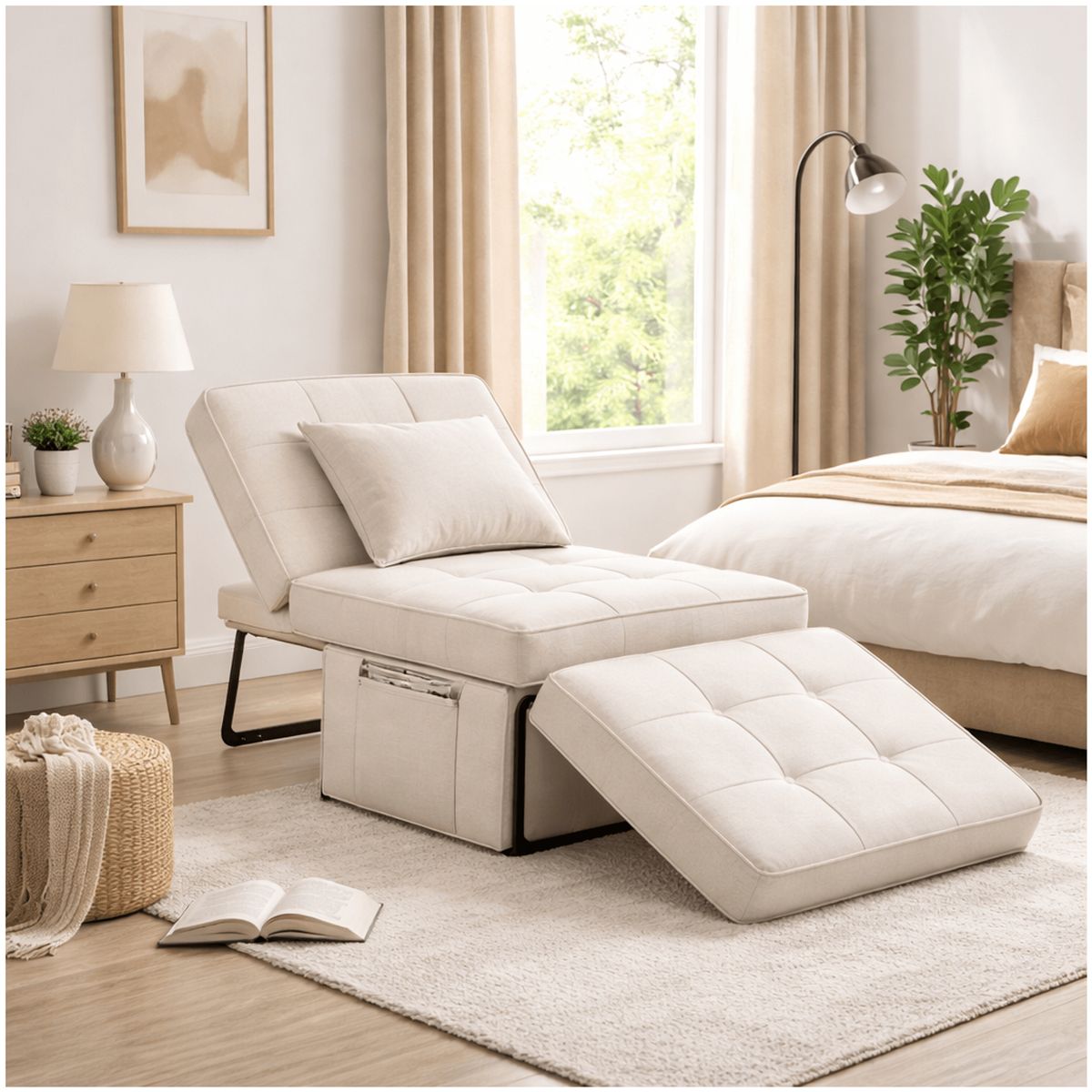 HOMER DESIGN - Sofá Cama Multifuncional Reclinable 4en1 Convertible