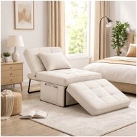 Sofá Cama Multifuncional Reclinable 4en1 Convertible con Rueda