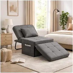 HOMER DESIGN - Sofá Cama Multifuncional Reclinable 4en1 Convertible con Rueda
