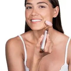 GENERICO - Rodillo de Jade Rosa Para Masaje Facial