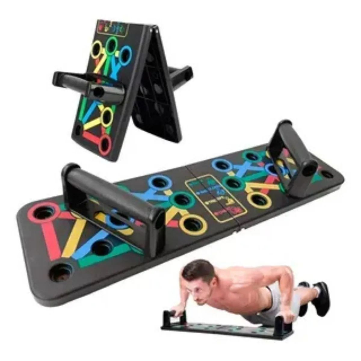 MOVI - Tabla de Flexiones Push Up Board con Guías de Colores  Entrenador Muscular Portátil