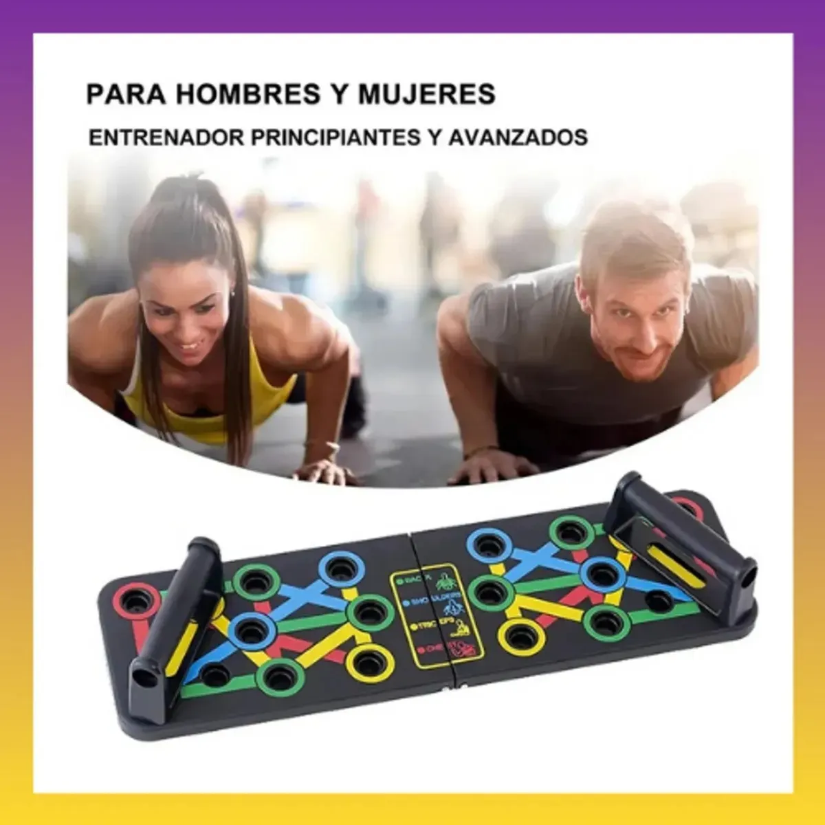 MOVI - Tabla de Flexiones Push Up Board con Guías de Colores  Entrenador Muscular Portátil