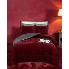GENERICO - COBERTOR CON CHIPORROS DE LINEARES 2 PLAZA COLOR BURDEO