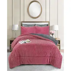 GENERICO - COBERTOR CON CHIPORROS DE LINEARES 2 PLAZA COLOR ROSADO