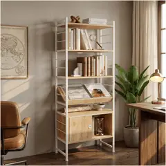HOMER DESIGN - Repisa Biblioteca librero Organizador Estante Puerta Delizante 160cm