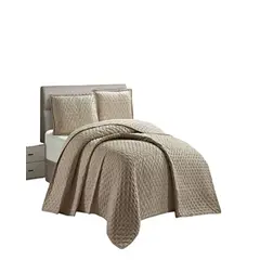 GENERICO - CUBRECAMA DELGADO SEMI ACOLCHADO KING 250X270 CM CAFÉ